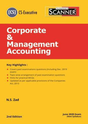 Scanner - Corporate & Management Accounting - New Syllabus(English, Paperback, N S Zad)