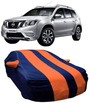 Kavach Car Cover For Nissan Terrano (With Mirror Pockets)(Blue, Orange)