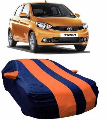 HOLME'S Car Cover For Tata Tiago (With Mirror Pockets)(Orange)