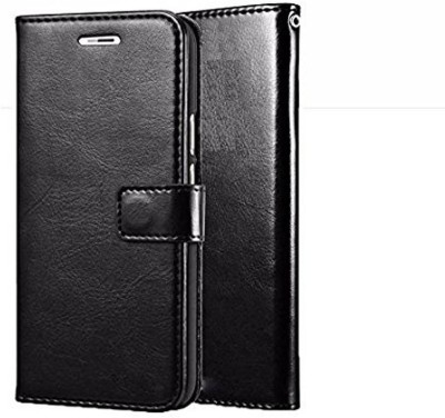 NKARTA Wallet Case Cover for Oppo A5 2020 Vintage Leather Flip cover(Black, Cases with Holder, Pack of: 1)
