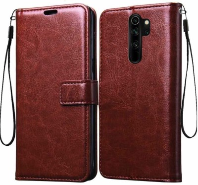 Tingtong Flip Cover for Xiaomi Mi Redmi 9 Prime, Xiaomi Poco M2, Xiaomi Poco M2 Reloaded, Xiaomi Mi Redmi Note 8 Pro(Brown, Cases with Holder, Pack of: 1)