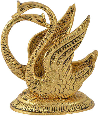 KridayKraft 1 Compartments Metal Tissue paper Holder(Golden)