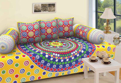 ARAMIDA Cotton Abstract Diwan Set(Yellow)