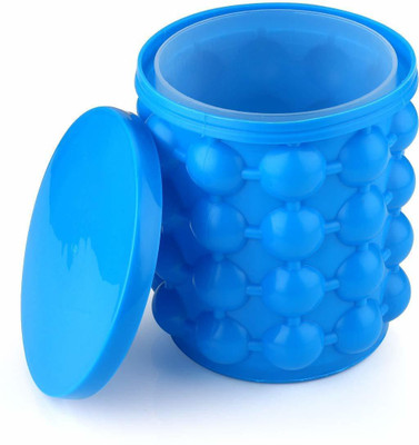 4square Blue Silicone Ice Cube Tray(Pack of1)