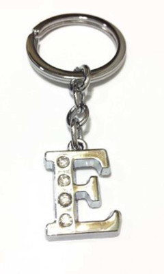 Rashi Traders Alphabet E Letter & Blue Ganesh Hanging Key Chain