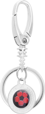 Rashi Traders Red Black Ball Hook Locking Locking Key Chain(Silver, Red)