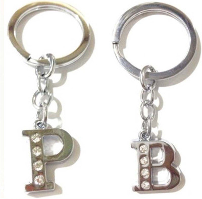 Rashi Traders Alphabet B & P Letter Key Chain