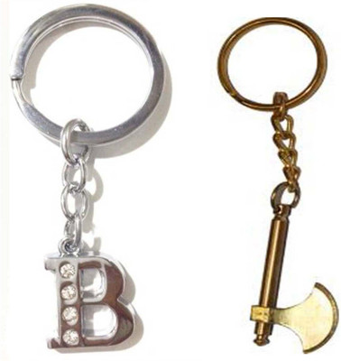 Rashi Traders Alphabet B Letter & Kulhadi Key Chain