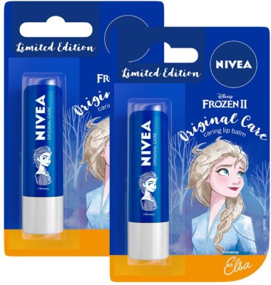 Nivea Lip Balm, Disney Limited Edition Original Care, 4.8g (Pack of 2) Original  (Pack of: 2, 9.6 g)