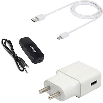 DAKRON Wall Charger Accessory Combo for Samsung Galaxy A20s(White)