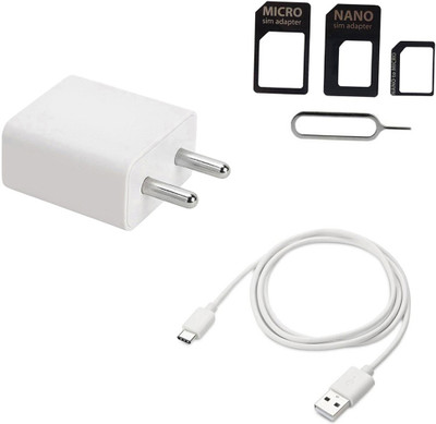 DAKRON Wall Charger Accessory Combo for Moto G8 Plus(White)