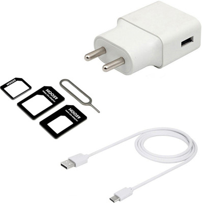 DAKRON Wall Charger Accessory Combo for Vivo Z1x(White)