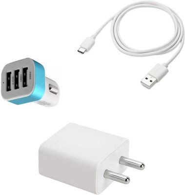 SARVIN Wall Charger Accessory Combo for Lenovo K10 Note(White)