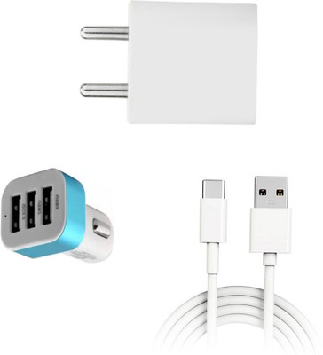 DAKRON Wall Charger Accessory Combo for HTC Wildfire X(White)