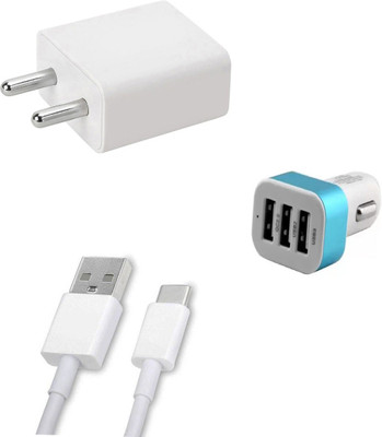 DAKRON Wall Charger Accessory Combo for Lenovo K10 Plus(White)