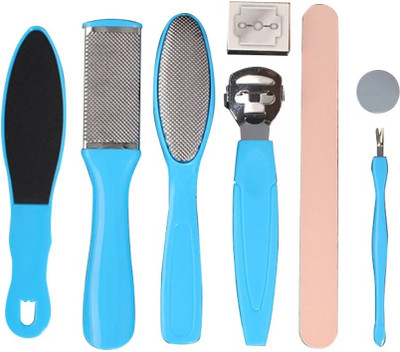 D-Top Foot File Set- Dead Hard Skin Callus Remover, Portable Scraper Pedicure Kit set(150 g, Set of 8)