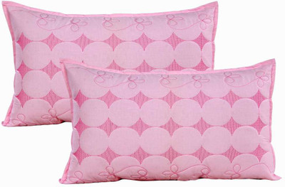 Divine Homes Cotton Pillows Cover(69 cm*44 cm, Pack of 2, Pink)