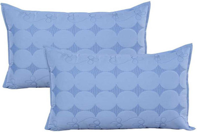 Divine Homes Cotton Pillows Cover(Pack of 2, 69 cm*44 cm, Blue)
