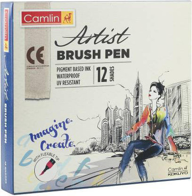Camlin Kokuyo Flexible Nib Sketch Pen(Multicolor)
