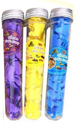 Qweezer 3 Box Flavour Design Tube Shape Bottle Paper Soap Clean Soft Bath For Travel(3 x 16 g)