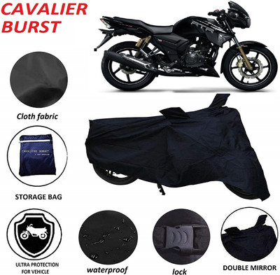Amozkart Two Wheeler Cover for TVS(Apache RTR 180, Black)