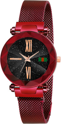 curve creation Luxury Mesh Magnet Buckle Starry Sky Quartz Watches for Girls Fashion Clock Mysterious Lady Analog Watch - for Girls Luxury Mesh Magnet Buckle Starry Sky Quartz Watches for Girls Fashion Clock Mysterious Lady Analog Watch - for Girls Analog Watch - For Women
