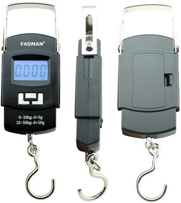 FADMAN 50 kg Hook Type Digital Led Screen Portable Luggage Type-11 FD-11 Weighing Scale(Black)