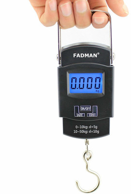 FADMAN 50 kg Hook Type Digital Led Screen Portable Luggage Type-15 FD-15 Weighing Scale(Black)