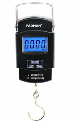 FADMAN 50 kg Hook Type Digital Led Screen Portable Luggage Type-12 FD-12 Weighing Scale(Black)