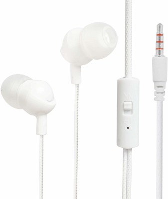 DRUMSTONE Smart Universal 3.5mm with Music Equalizer Earphone Wired Gaming Headset(White, In the Ear)