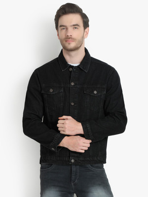 KOTTY Full Sleeve Solid Men Denim Jacket