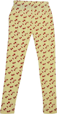 IndiWeaves Legging For Girls(Yellow Pack of 1)