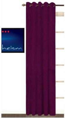 Styletex 270 cm (9 ft) Polyester Semi Transparent Long Door Curtain Single Curtain(Plain, Purple)