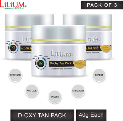 LILIUM Tan Face Pack for Glowing Skin Pack of 3(40 g)