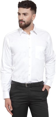 Hancock Men Solid Formal White Shirt