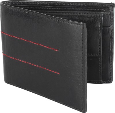 SAMTROH Men Casual Black Genuine Leather Wallet(3 Card Slots)
