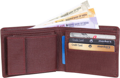 WALLETIN Men Brown Artificial Leather Wallet(11 Card Slots)