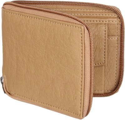 WOOD BAZAR Men Beige Artificial Leather Wallet(5 Card Slots)