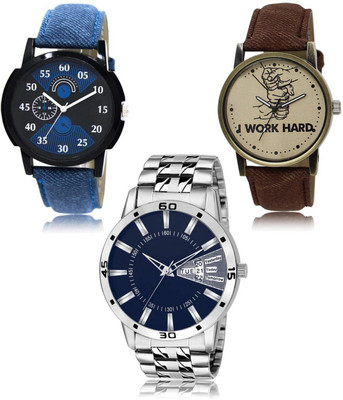 SWIFFIN New latest Designer Combo of 3 Analog Watch  - For Men