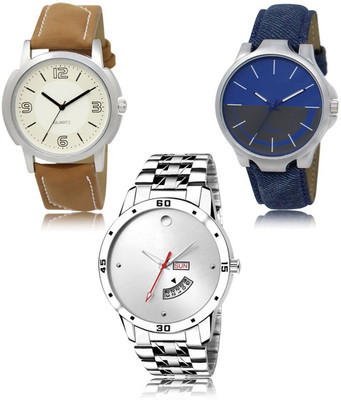 SWIFFIN New latest Designer Combo of 3 Analog Watch  - For Men