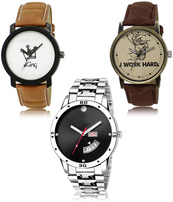 FERRIZZO New latest Designer Combo of 3 Analog Watch  - For Men