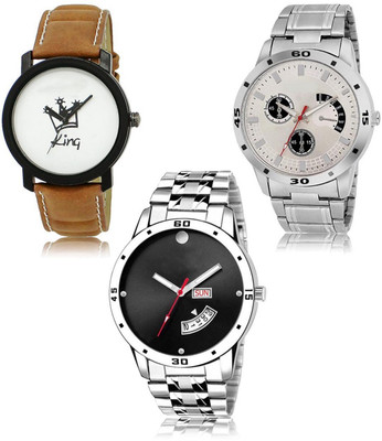 SWIFFIN New latest Designer Combo of 3 Analog Watch  - For Men