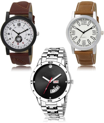 SWIFFIN New latest Designer Combo of 3 Analog Watch  - For Men