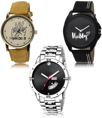 SWIFFIN New latest Designer Combo of 3 Analog Watch  - For Men