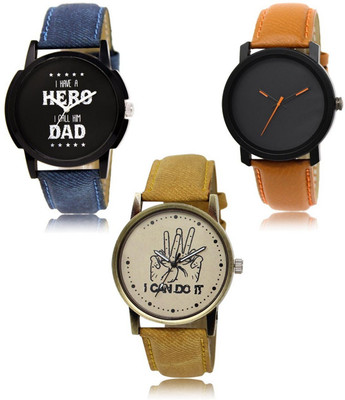 SWIFFIN New latest Designer Combo of 3 Analog Watch  - For Men