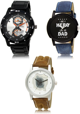 SWIFFIN New latest Designer Combo of 3 Analog Watch  - For Men
