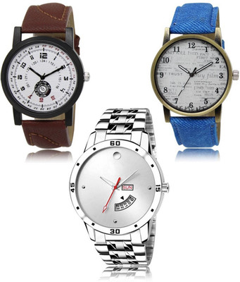SWIFFIN New latest Designer Combo of 3 Analog Watch  - For Men