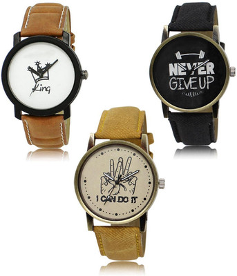 SWIFFIN New latest Designer Combo of 3 Analog Watch  - For Men