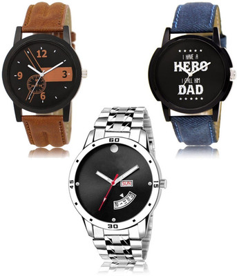 REMIXON New latest Designer Combo of 3 Analog Watch  - For Men