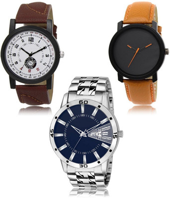 SWIFFIN New latest Designer Combo of 3 Analog Watch  - For Men